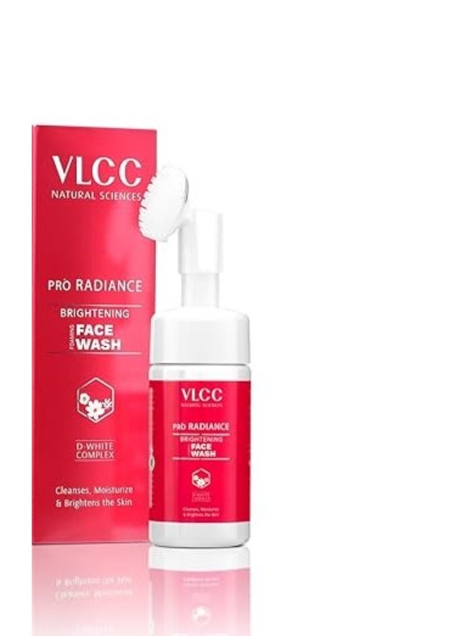 VLCC Pro Radiance Skin Brightening Foaming Face wash - 100ml | Reduce Melanin, Lighten Dark Spots, Cleanses Skin, and Evens Out Skin Tone | With Acai Berry, Nutmeg oil, and D-White complex. - Image 1